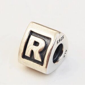 Pandora Silver Letter 'R' Charm Bead